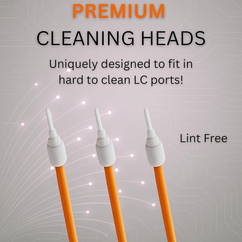 Sysotek Fiber Optic Cleaning Swabs - 100 pack - LC 1.25mm - For Cleaning Optical Components. Lint Free Anti-Static Swabs, Cleaning stick for Ports and Adapters, LC Connector Cleaner Tool for Field Use - Image 3